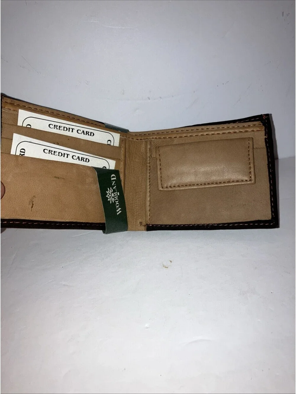 Custom RUSH Leather Bi Fold Woodland Brown Wallet NEW